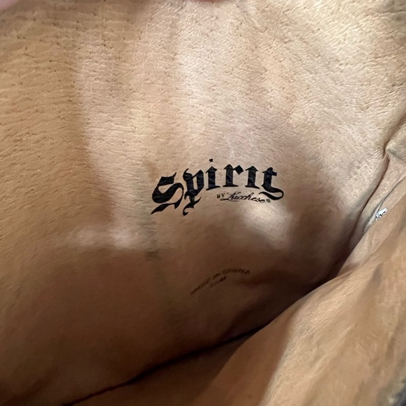 Lucchese Spirit Leather Western Riding Black Boots - Picture 14 of 14